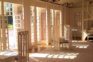 View of the windows to the balcony