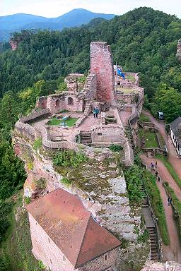Looking down from the highest remaining tower
