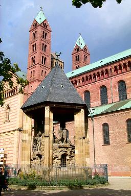 Speyer: a monument outside of the cathedral