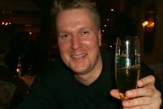 Armin with a glass of beer