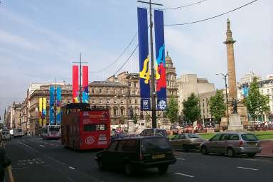 Picture of a large square in the centre of a city