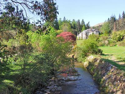 Picture of Crarae Lodge and the burn