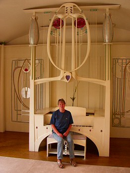 Picture of my mother in the Music Room