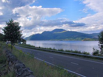 Picture of a view over Loch Lomond in the evening sun
