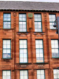 Picture of a detail from the facade of the back of the building