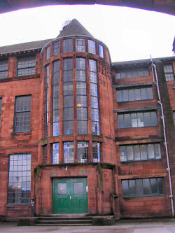 Picture of a staircase at Scotland Street School