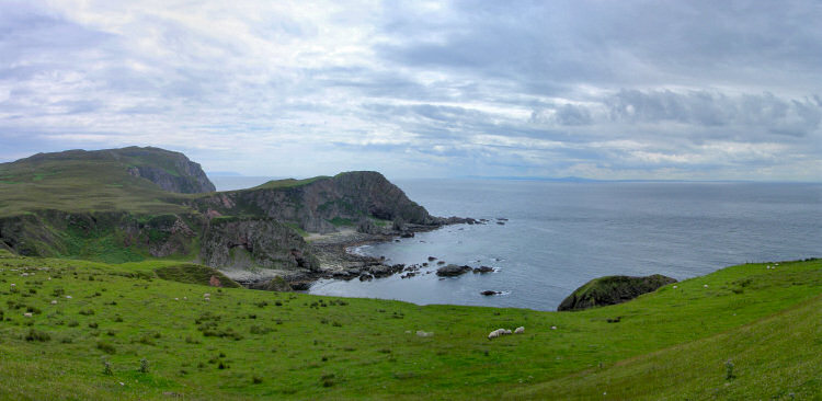 Picture of a panoramic view over Port nan Gallan, Kintyre and the Irish Sea