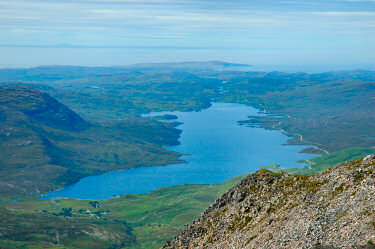 Picture of a view over a lake from high up