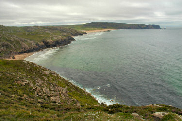 Picture of a view over a large bay at high tide