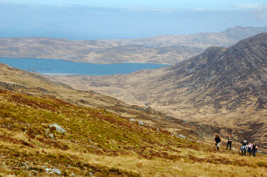 Picture of a view down a hill and into a glen