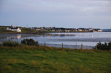 Picture of a coastal village in the last evening light