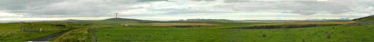 Picture of a panoramic view over an island landscape